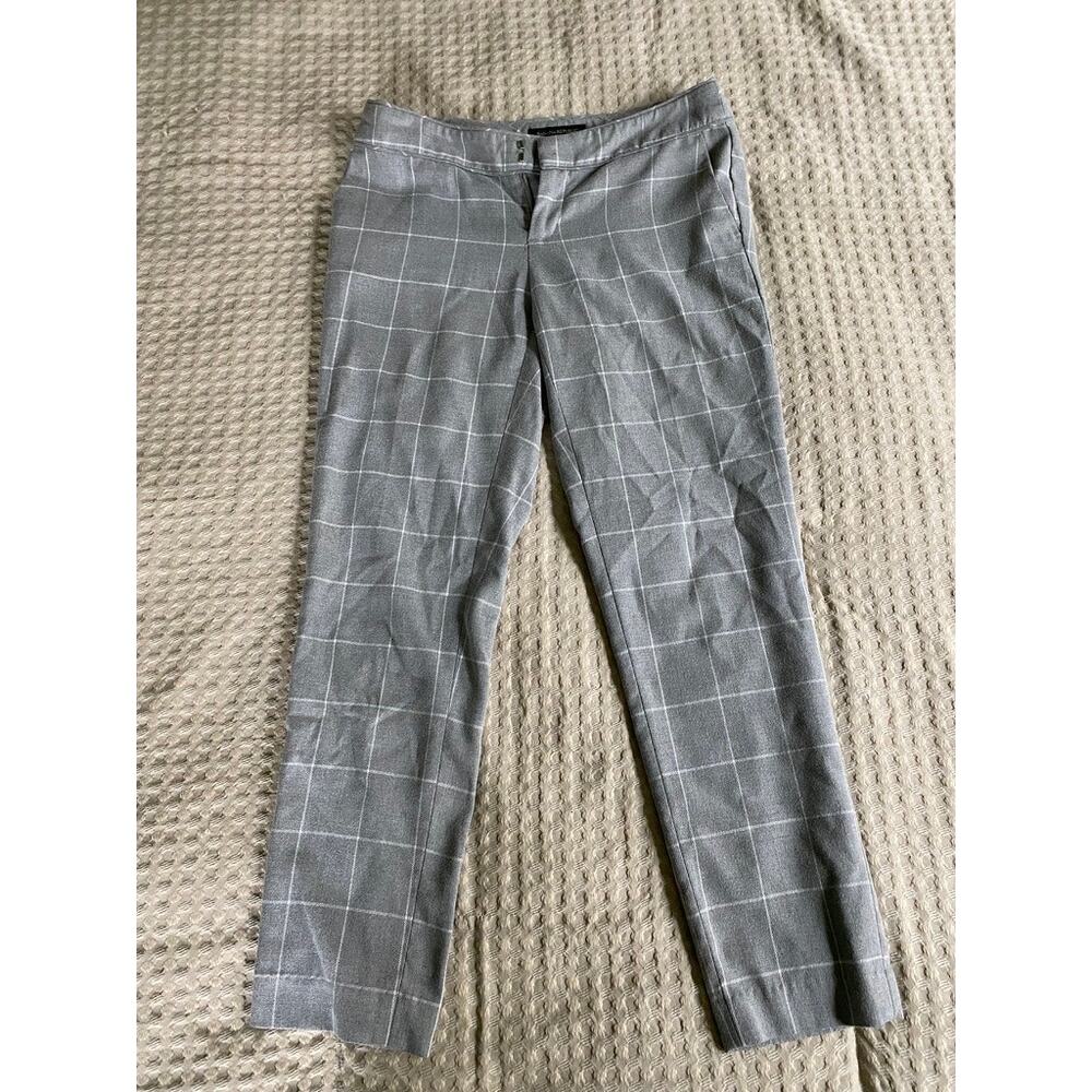 Womens Banana Republic Martin Fit Grey and White Dress Pants